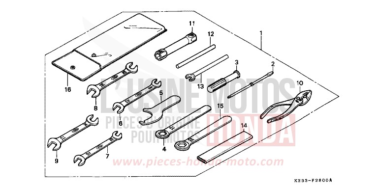 OUTILS de CA125 REBEL MAGNA RED (R201) de 1995